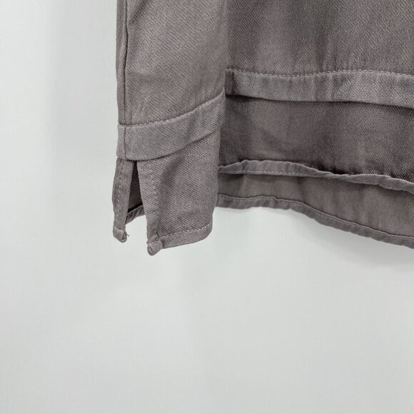 Mododoc Grey Silky Scoop Neck Long Tank Top Double Hem Cotton Viscose - Picture 3 of 6